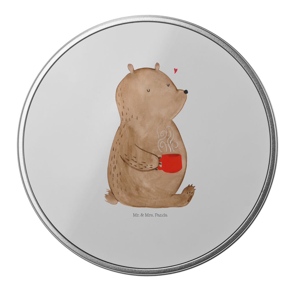 Blechdose rund Bär Kaffee Metalldose, Keksdose, Dose, Vorratsdose, Geschenkbox, Bär, Teddy, Teddybär, Kaffee, Coffee, Bären, guten Morgen, Morgenroutine, Welt erobern, Welt retten, Motivation