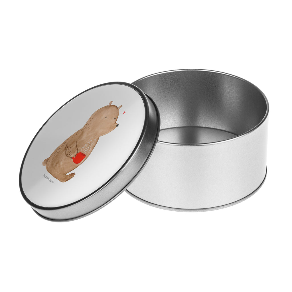 Blechdose rund Bär Kaffee Metalldose, Keksdose, Dose, Vorratsdose, Geschenkbox, Bär, Teddy, Teddybär, Kaffee, Coffee, Bären, guten Morgen, Morgenroutine, Welt erobern, Welt retten, Motivation