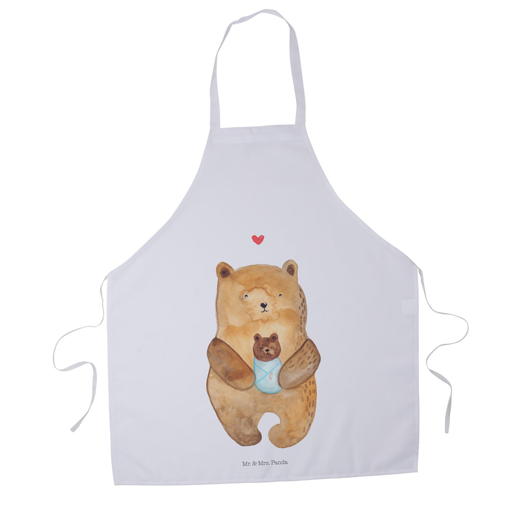 Kochschürze Bär mit Baby Schürze, Backschürze, Küchenschürze, Grillschürze, Latzschürze, Bär, Teddy, Teddybär, Eltern, Mutter, Baby, Taufe, Geburt, Nichte, Neffe, Enkel, Enkelin, Täufling, Geburtstag, Glückwunsch