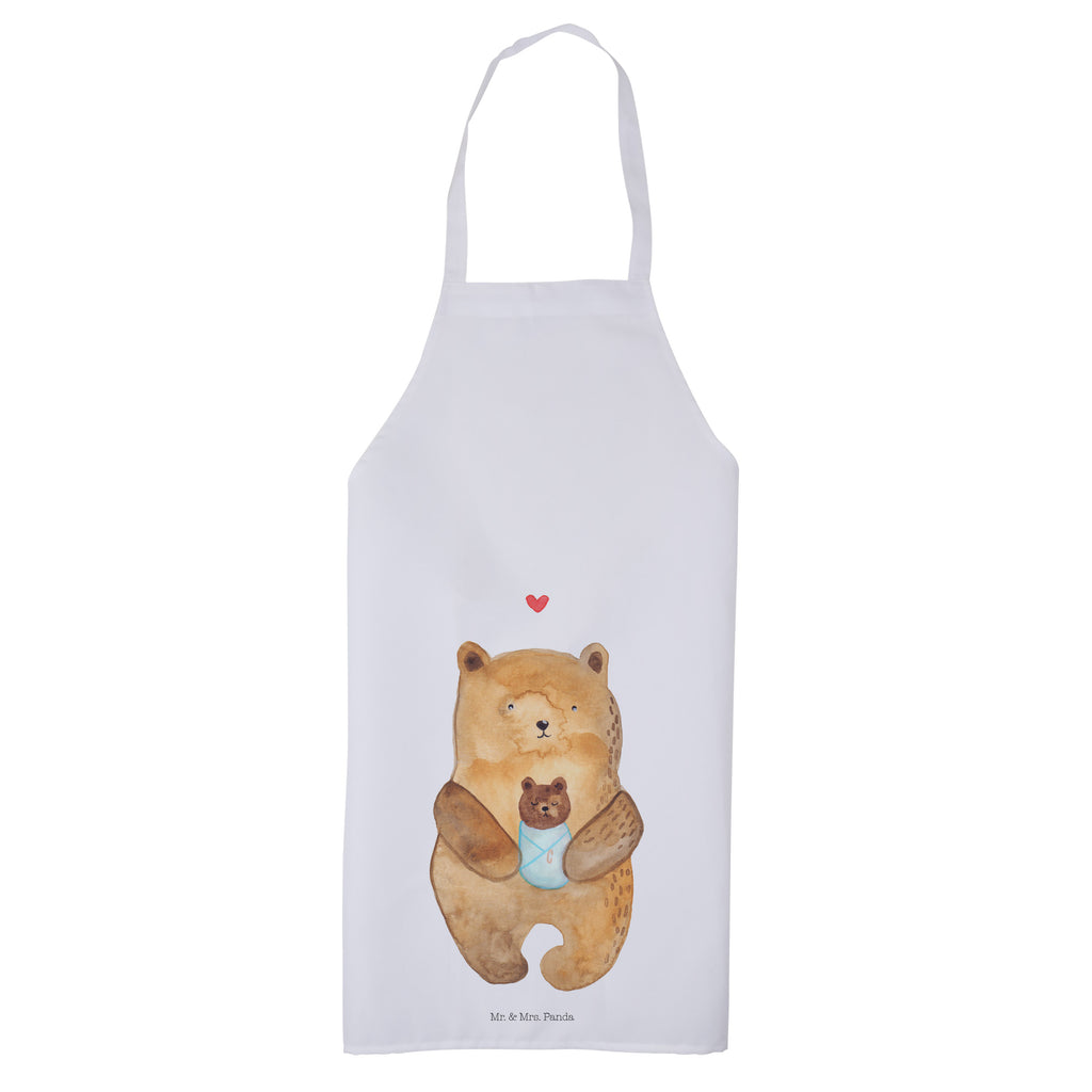 Kochschürze Bär mit Baby Schürze, Backschürze, Küchenschürze, Grillschürze, Latzschürze, Bär, Teddy, Teddybär, Eltern, Mutter, Baby, Taufe, Geburt, Nichte, Neffe, Enkel, Enkelin, Täufling, Geburtstag, Glückwunsch