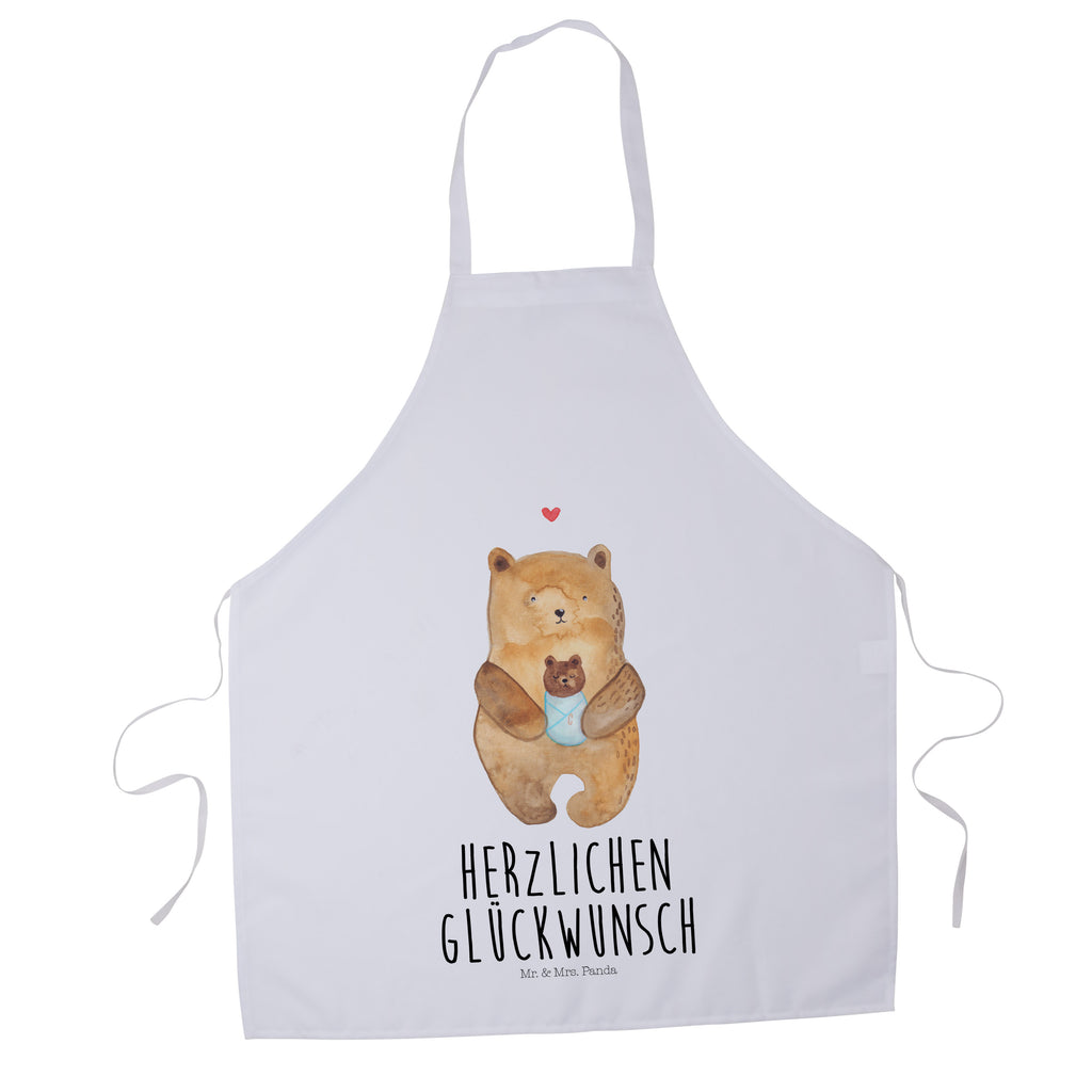 Kochschürze Bär mit Baby Schürze, Backschürze, Küchenschürze, Grillschürze, Latzschürze, Bär, Teddy, Teddybär, Eltern, Mutter, Baby, Taufe, Geburt, Nichte, Neffe, Enkel, Enkelin, Täufling, Geburtstag, Glückwunsch