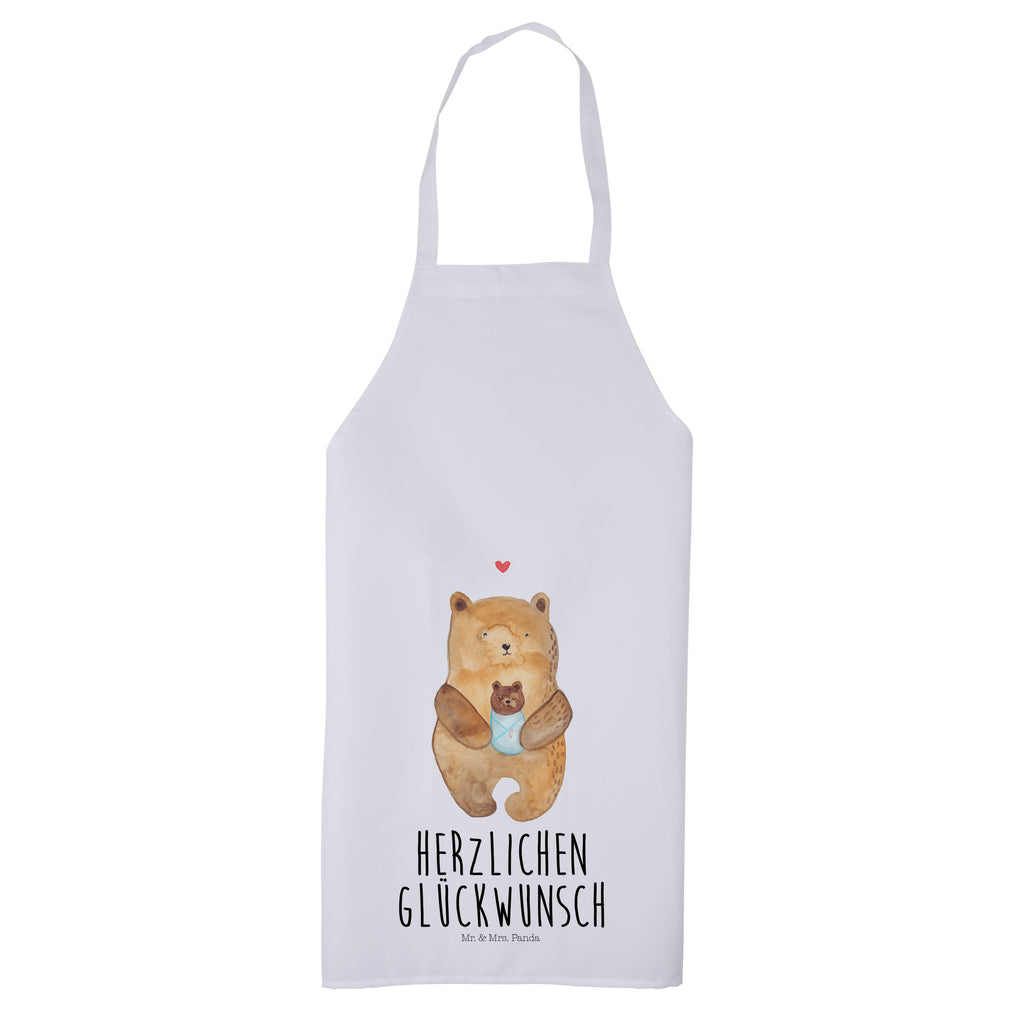 Kochschürze Bär mit Baby Schürze, Backschürze, Küchenschürze, Grillschürze, Latzschürze, Bär, Teddy, Teddybär, Eltern, Mutter, Baby, Taufe, Geburt, Nichte, Neffe, Enkel, Enkelin, Täufling, Geburtstag, Glückwunsch