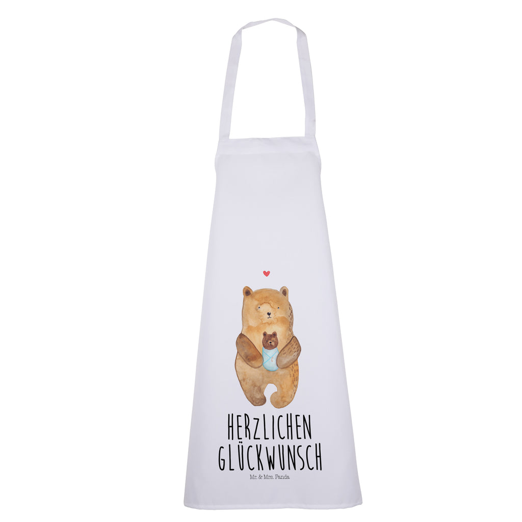 Kochschürze Bär mit Baby Schürze, Backschürze, Küchenschürze, Grillschürze, Latzschürze, Bär, Teddy, Teddybär, Eltern, Mutter, Baby, Taufe, Geburt, Nichte, Neffe, Enkel, Enkelin, Täufling, Geburtstag, Glückwunsch