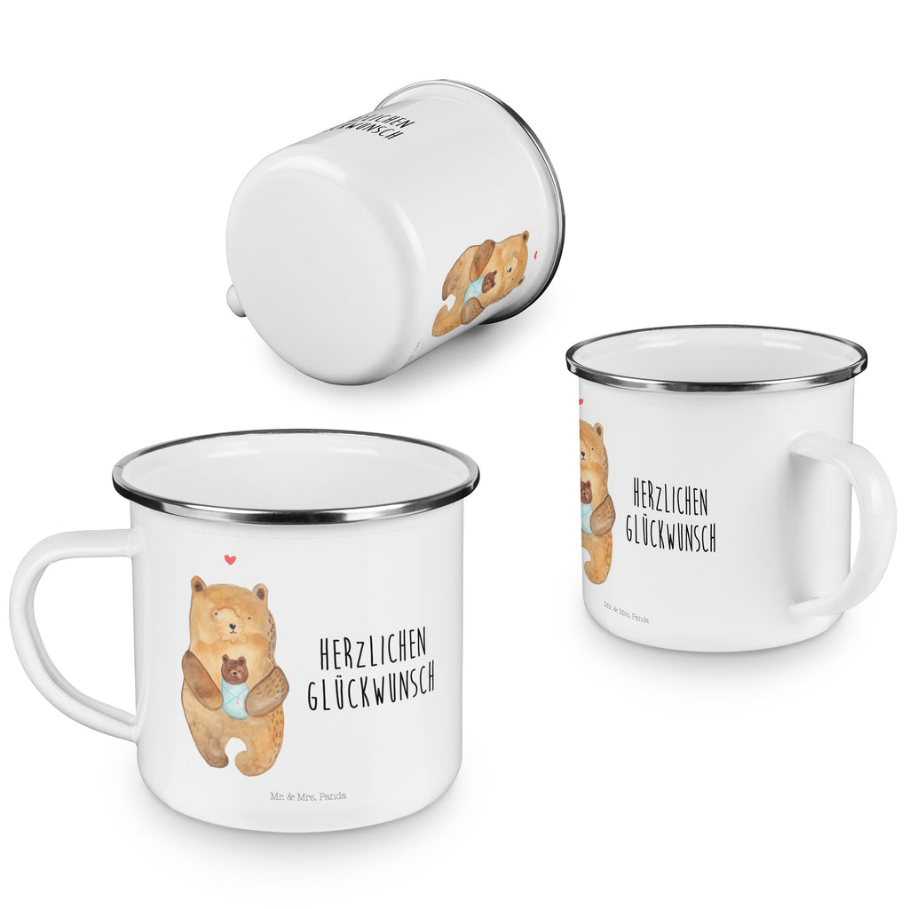 Camping Emaille Tasse Bär mit Baby Campingtasse, Trinkbecher, Metalltasse, Outdoor Tasse, Emaille Trinkbecher, Blechtasse Outdoor, Emaille Campingbecher, Edelstahl Trinkbecher, Metalltasse für Camping, Kaffee Blechtasse, Camping Tasse Metall, Bär, Teddy, Teddybär, Eltern, Mutter, Baby, Taufe, Geburt, Nichte, Neffe, Enkel, Enkelin, Täufling, Geburtstag, Glückwunsch