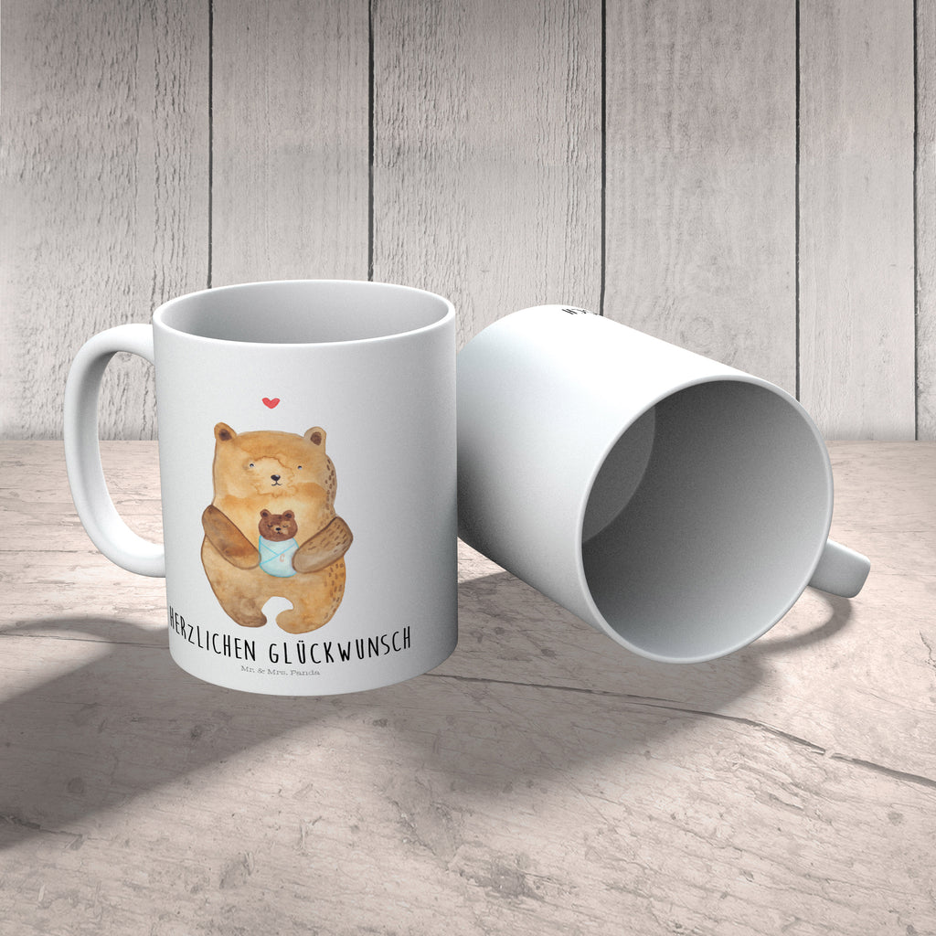 Kindertasse Bär mit Baby Kunststoff Tasse, Kindergarten, Tasse, Trinkbecher, Camping Becher, Kaffeetasse, Kunststoffbecher, Kindergartenbecher, Outdoorgeschirr, Kunststoffgeschirr, Reisebecher, Reisetasse, Kinderbecher, Bär, Teddy, Teddybär, Eltern, Mutter, Baby, Taufe, Geburt, Nichte, Neffe, Enkel, Enkelin, Täufling, Geburtstag, Glückwunsch