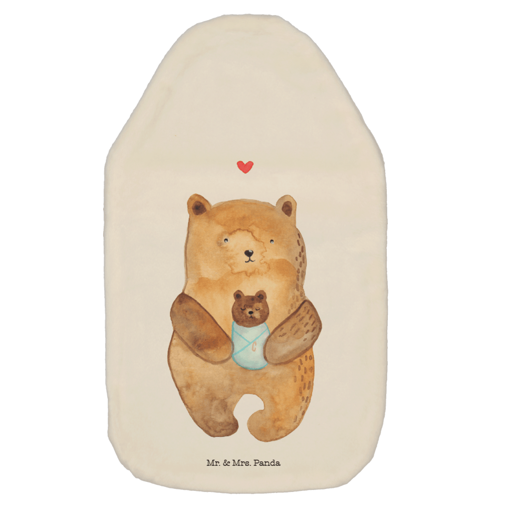 Wärmflasche Bär mit Baby Wärmekissen, Kinderwärmflasche, Körnerkissen, Wärmflaschenbezug, Wärmflasche mit Bezug, Bär, Teddy, Teddybär, Eltern, Mutter, Baby, Taufe, Geburt, Nichte, Neffe, Enkel, Enkelin, Täufling, Geburtstag, Glückwunsch