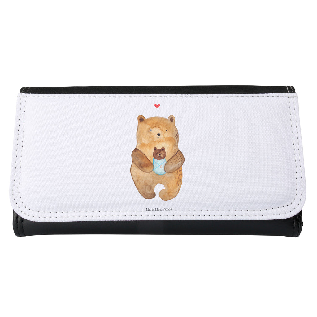 Damen Portemonnaie Bär mit Baby Portemonnaie, Portemonee, Geldbörse, Damen, Groß, XXL, Geldbeutel, Portemonnaies, Bär, Teddy, Teddybär, Eltern, Mutter, Baby, Taufe, Geburt, Nichte, Neffe, Enkel, Enkelin, Täufling, Geburtstag, Glückwunsch