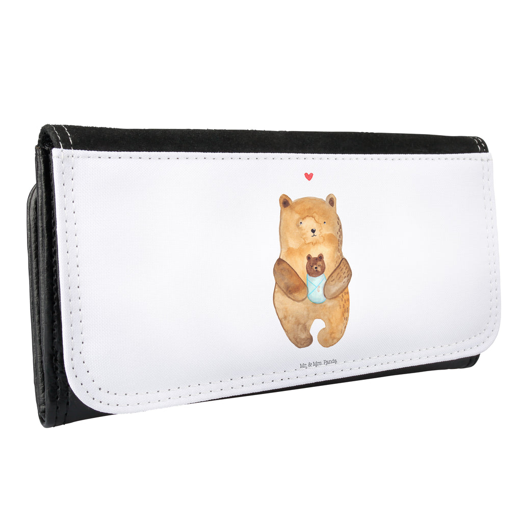 Damen Portemonnaie Bär mit Baby Portemonnaie, Portemonee, Geldbörse, Damen, Groß, XXL, Geldbeutel, Portemonnaies, Bär, Teddy, Teddybär, Eltern, Mutter, Baby, Taufe, Geburt, Nichte, Neffe, Enkel, Enkelin, Täufling, Geburtstag, Glückwunsch