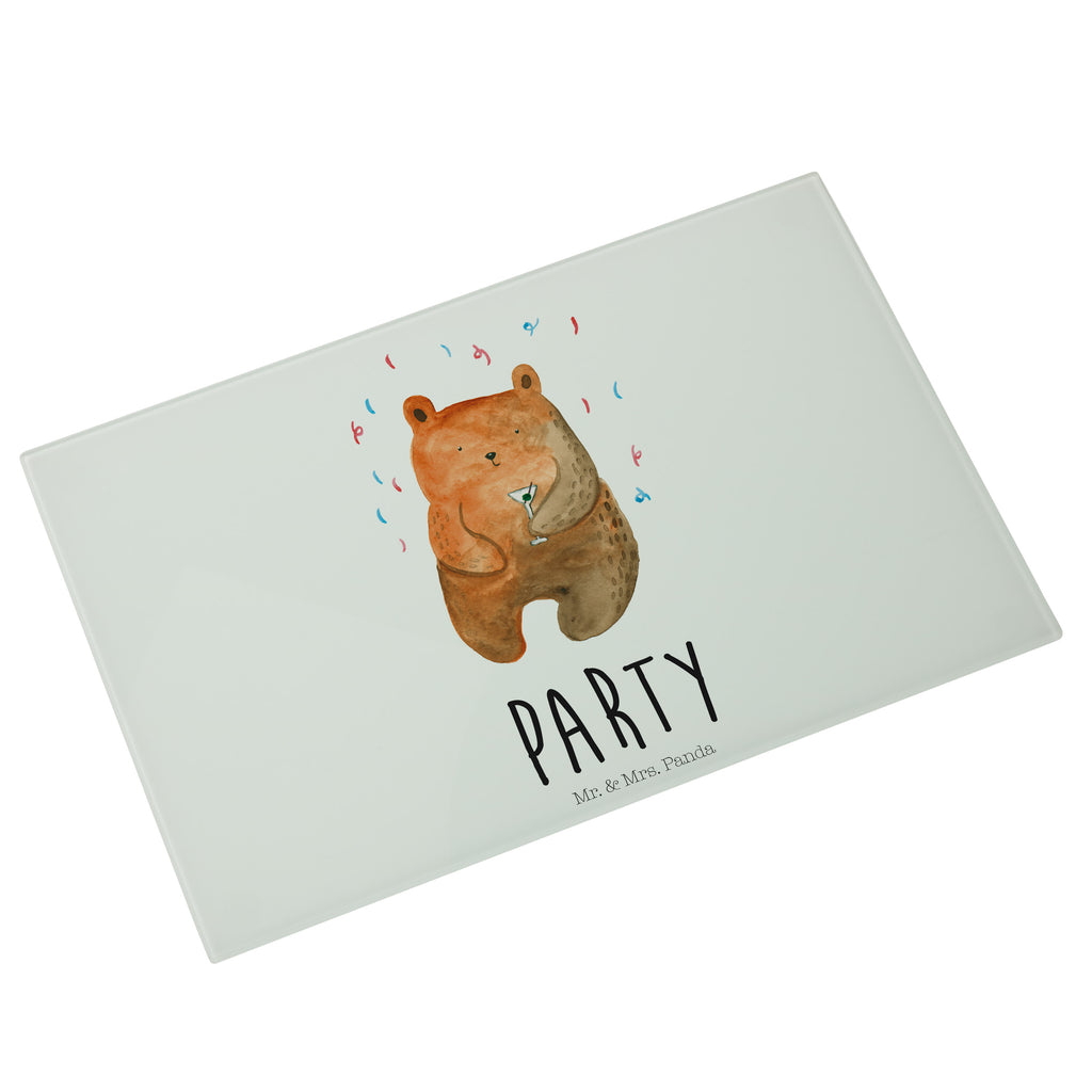 Medium Glas Schneidbrett Bär Party Glasschneidebrett, Schneidebrett, Bär, Teddy, Teddybär, Geburtstag, Geburtstagsgeschenk, Geschenk, Party, Feiern, Abfeiern, Mitbringsel, Gute Laune, Lustig