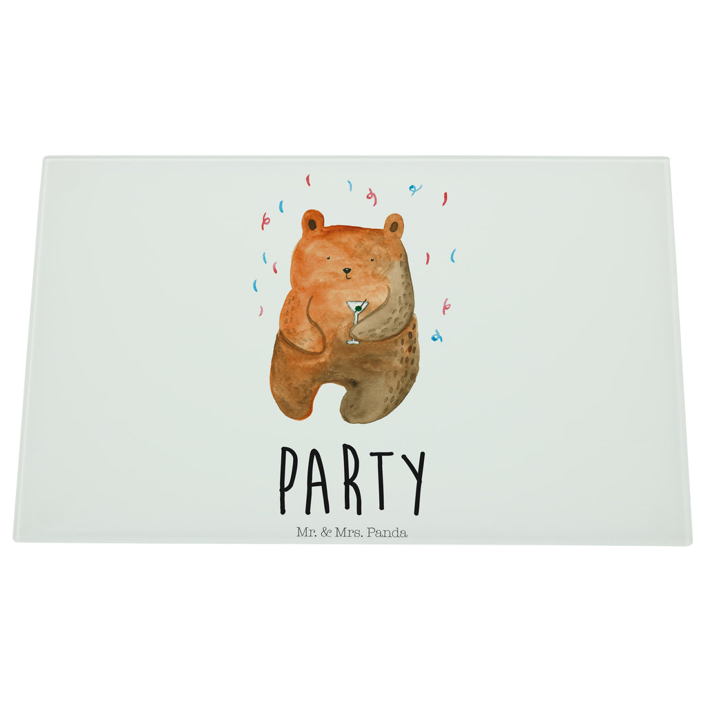 Medium Glas Schneidbrett Bär Party Glasschneidebrett, Schneidebrett, Bär, Teddy, Teddybär, Geburtstag, Geburtstagsgeschenk, Geschenk, Party, Feiern, Abfeiern, Mitbringsel, Gute Laune, Lustig