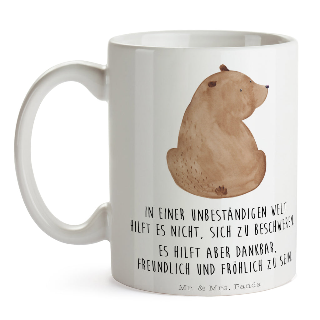 Tasse Bär Schulterblick Bär, Selbstachtung, Weltansicht, Motivation, Bären, Bärenliebe, Weisheit  Becher, Kaffeetasse, Kaffeebecher, Tee, Frühstück, Büro  Bär, Teddy, Teddybär