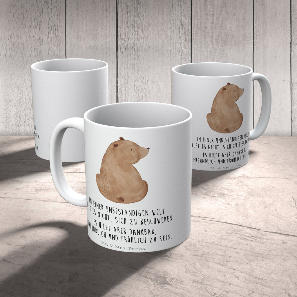Tasse Bär Schulterblick Bär, Selbstachtung, Weltansicht, Motivation, Bären, Bärenliebe, Weisheit  Becher, Kaffeetasse, Kaffeebecher, Tee, Frühstück, Büro  Bär, Teddy, Teddybär