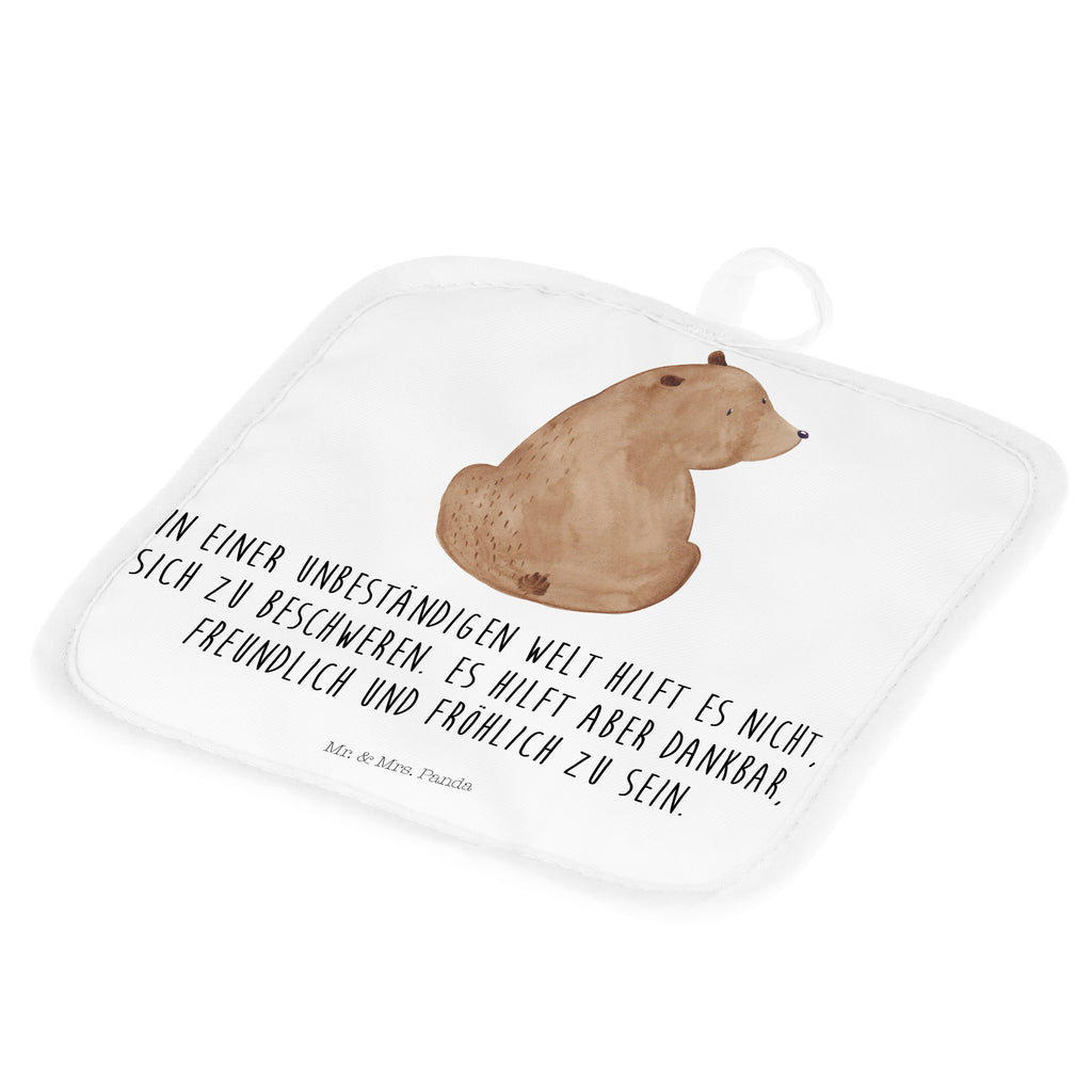 2er Set Topflappen  Bär Schulterblick Topflappen, Topfuntersetzer, Ofenhandschuh, Topflappen Set, Topflappen lustig, Topflappen mit Spruch, Bär, Teddy, Teddybär, Selbstachtung, Weltansicht, Motivation, Bären, Bärenliebe, Weisheit