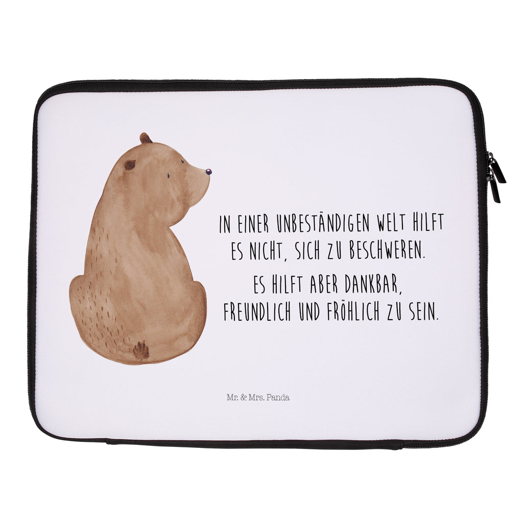 20 x 28 Notebook Tasche  Bär Schulterblick Notebook Tasche, Laptop, Computertasche, Tasche, Bär, Teddy, Teddybär, Selbstachtung, Weltansicht, Motivation, Bären, Bärenliebe, Weisheit