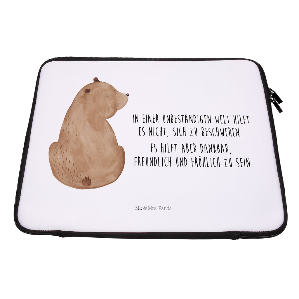 20 x 28 Notebook Tasche  Bär Schulterblick Notebook Tasche, Laptop, Computertasche, Tasche, Bär, Teddy, Teddybär, Selbstachtung, Weltansicht, Motivation, Bären, Bärenliebe, Weisheit