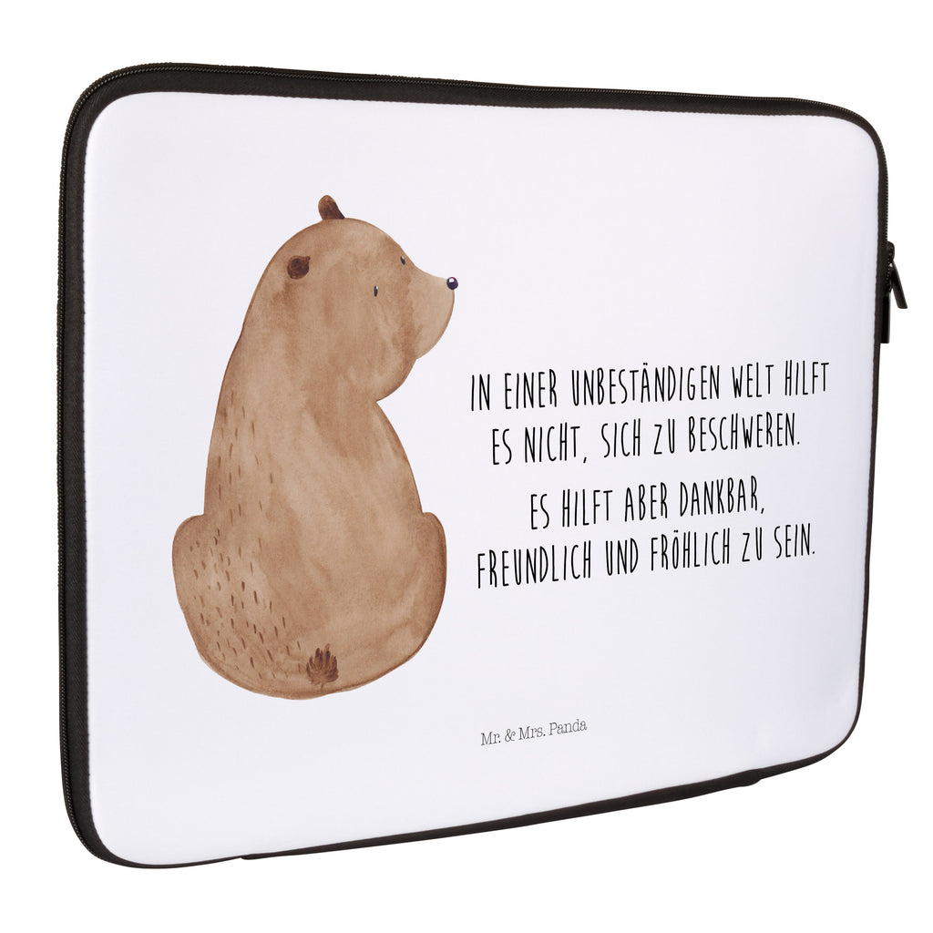 20 x 28 Notebook Tasche  Bär Schulterblick Notebook Tasche, Laptop, Computertasche, Tasche, Bär, Teddy, Teddybär, Selbstachtung, Weltansicht, Motivation, Bären, Bärenliebe, Weisheit