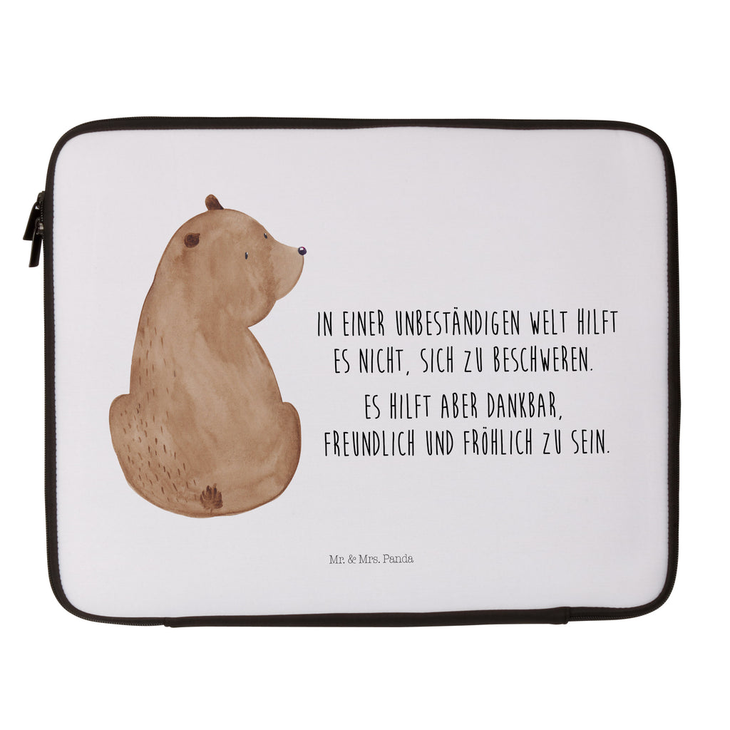 20 x 28 Notebook Tasche  Bär Schulterblick Notebook Tasche, Laptop, Computertasche, Tasche, Bär, Teddy, Teddybär, Selbstachtung, Weltansicht, Motivation, Bären, Bärenliebe, Weisheit