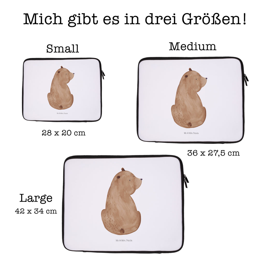 20 x 28 Notebook Tasche  Bär Schulterblick Notebook Tasche, Laptop, Computertasche, Tasche, Bär, Teddy, Teddybär, Selbstachtung, Weltansicht, Motivation, Bären, Bärenliebe, Weisheit