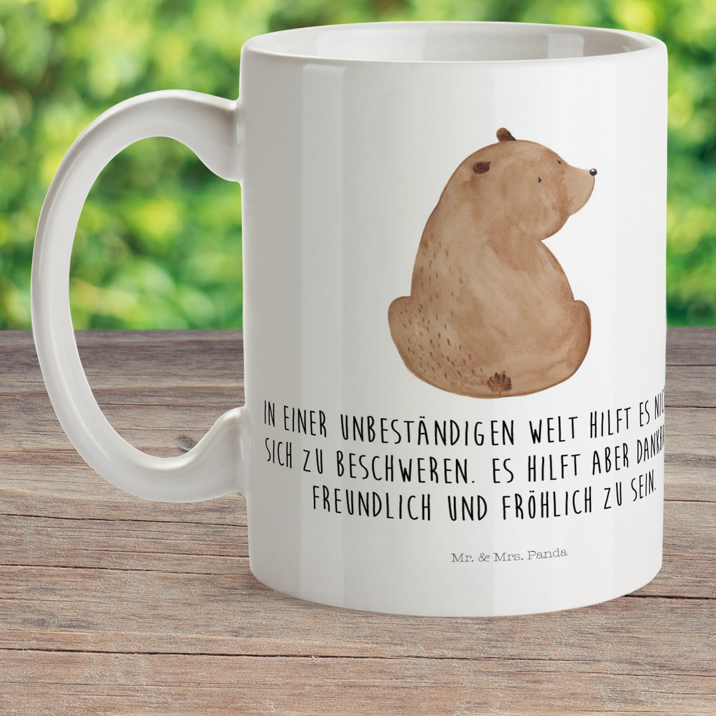 Kindertasse Bär Schulterblick Kunststoff Tasse, Kindergarten, Tasse, Trinkbecher, Camping Becher, Kaffeetasse, Kunststoffbecher, Kindergartenbecher, Outdoorgeschirr, Kunststoffgeschirr, Reisebecher, Reisetasse, Kinderbecher, Bär, Teddy, Teddybär, Selbstachtung, Weltansicht, Motivation, Bären, Bärenliebe, Weisheit