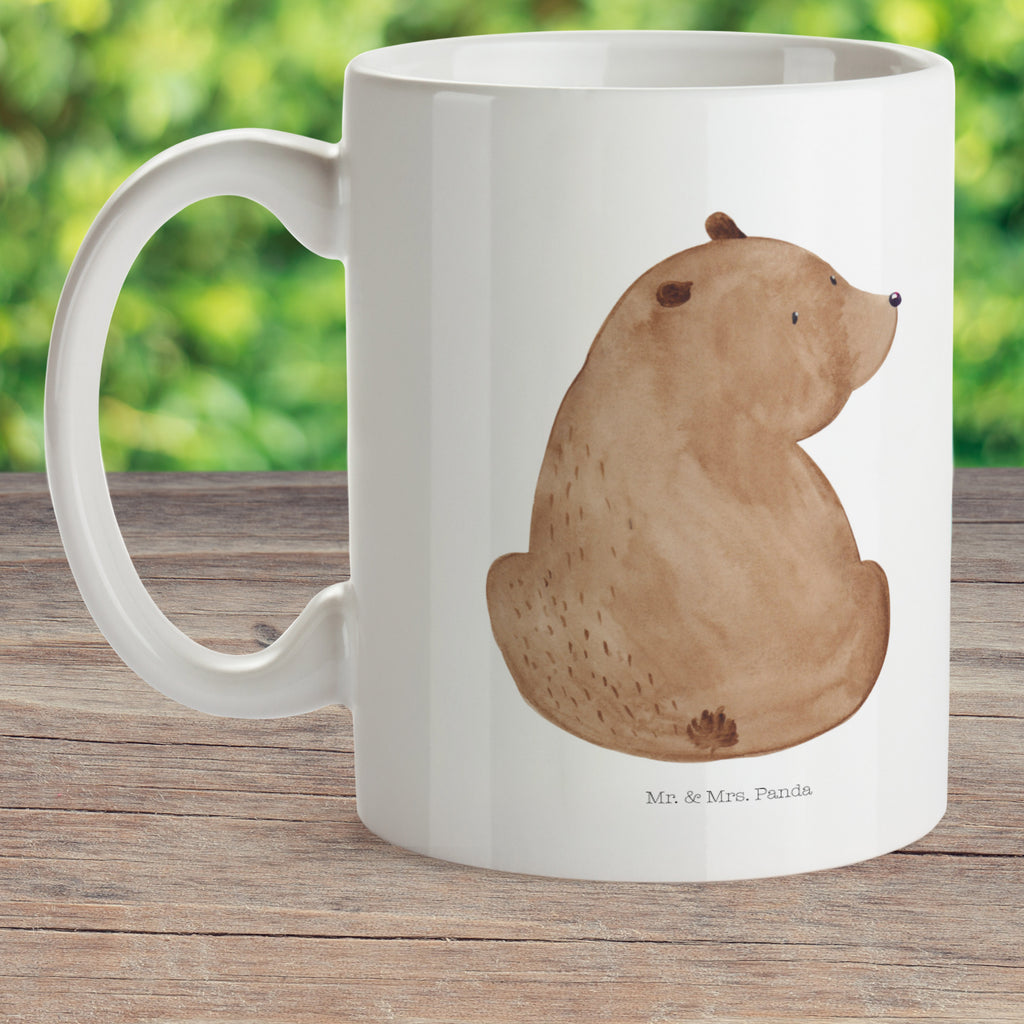 Kindertasse Bär Schulterblick Kunststoff Tasse, Kindergarten, Tasse, Trinkbecher, Camping Becher, Kaffeetasse, Kunststoffbecher, Kindergartenbecher, Outdoorgeschirr, Kunststoffgeschirr, Reisebecher, Reisetasse, Kinderbecher, Bär, Teddy, Teddybär, Selbstachtung, Weltansicht, Motivation, Bären, Bärenliebe, Weisheit
