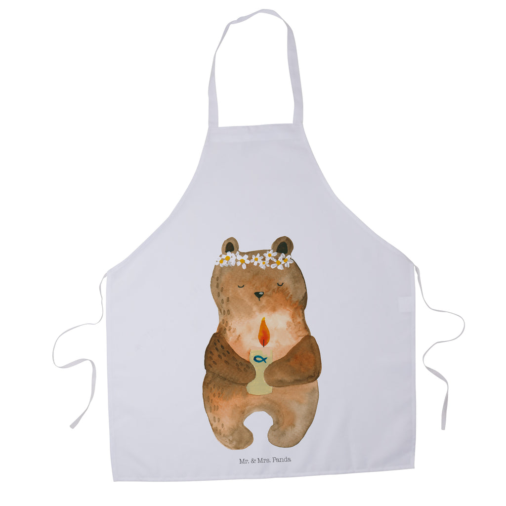 Kochschürze Kommunion-Bär Schürze, Backschürze, Küchenschürze, Grillschürze, Latzschürze, Bär, Teddy, Teddybär, Kommunion, Gottes Segen, Taufkerze, katholisch
