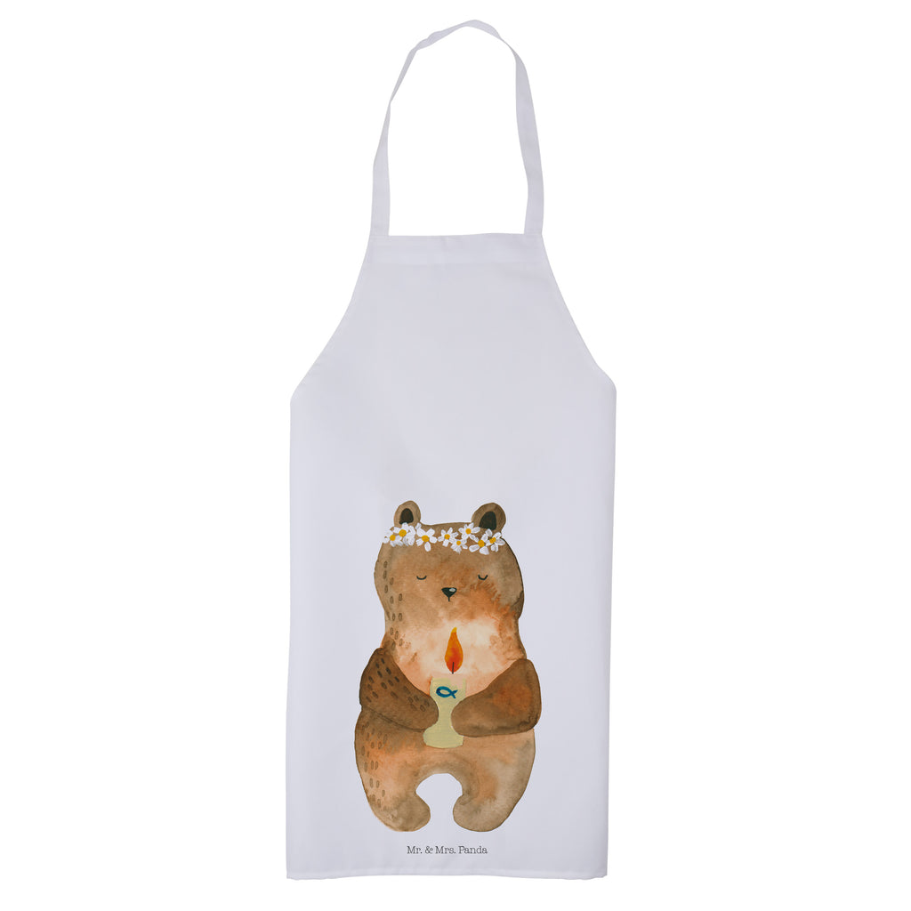 Kochschürze Kommunion-Bär Schürze, Backschürze, Küchenschürze, Grillschürze, Latzschürze, Bär, Teddy, Teddybär, Kommunion, Gottes Segen, Taufkerze, katholisch