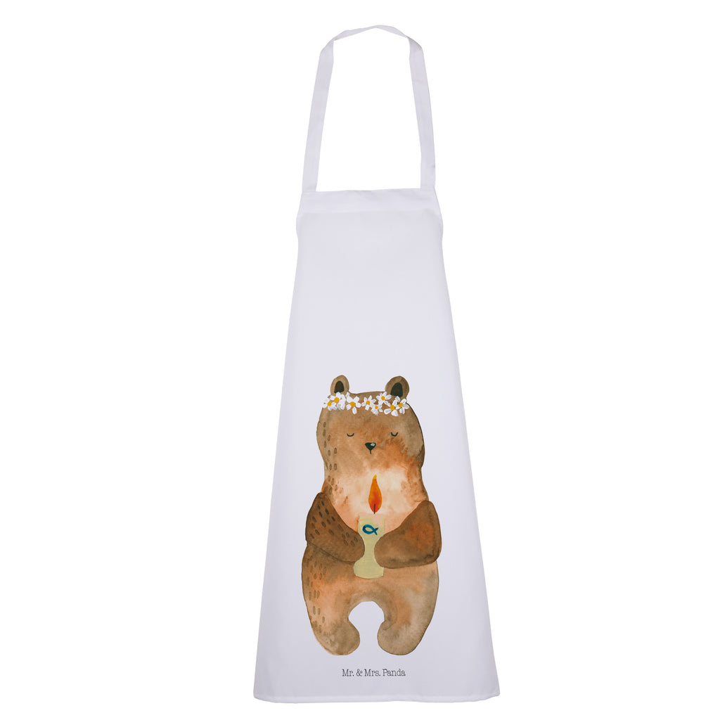 Kochschürze Kommunion-Bär Schürze, Backschürze, Küchenschürze, Grillschürze, Latzschürze, Bär, Teddy, Teddybär, Kommunion, Gottes Segen, Taufkerze, katholisch