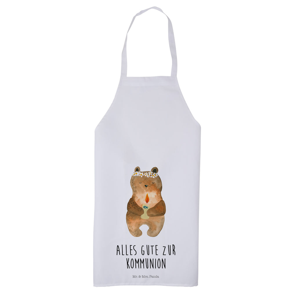 Kochschürze Kommunion-Bär Schürze, Backschürze, Küchenschürze, Grillschürze, Latzschürze, Bär, Teddy, Teddybär, Kommunion, Gottes Segen, Taufkerze, katholisch