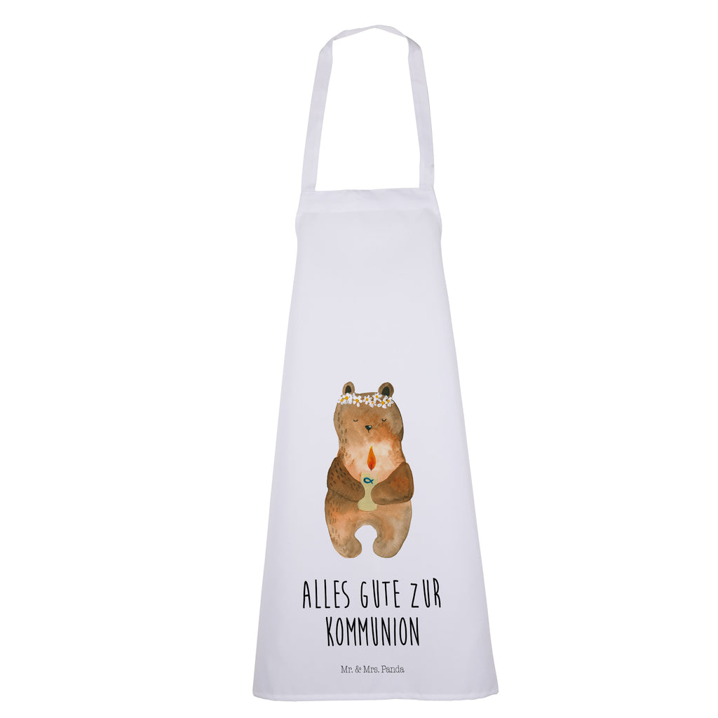 Kochschürze Kommunion-Bär Schürze, Backschürze, Küchenschürze, Grillschürze, Latzschürze, Bär, Teddy, Teddybär, Kommunion, Gottes Segen, Taufkerze, katholisch