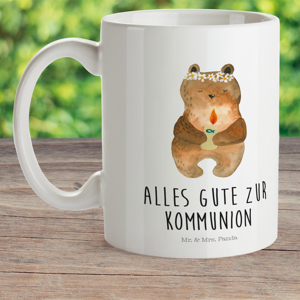 Kindertasse Kommunion-Bär Kunststoff Tasse, Kindergarten, Tasse, Trinkbecher, Camping Becher, Kaffeetasse, Kunststoffbecher, Kindergartenbecher, Outdoorgeschirr, Kunststoffgeschirr, Reisebecher, Reisetasse, Kinderbecher, Bär, Teddy, Teddybär, Kommunion, Gottes Segen, Taufkerze, katholisch