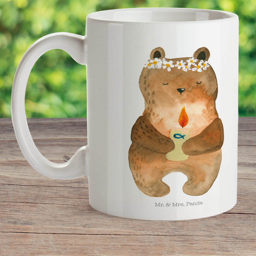 Kindertasse Kommunion-Bär Kunststoff Tasse, Kindergarten, Tasse, Trinkbecher, Camping Becher, Kaffeetasse, Kunststoffbecher, Kindergartenbecher, Outdoorgeschirr, Kunststoffgeschirr, Reisebecher, Reisetasse, Kinderbecher, Bär, Teddy, Teddybär, Kommunion, Gottes Segen, Taufkerze, katholisch