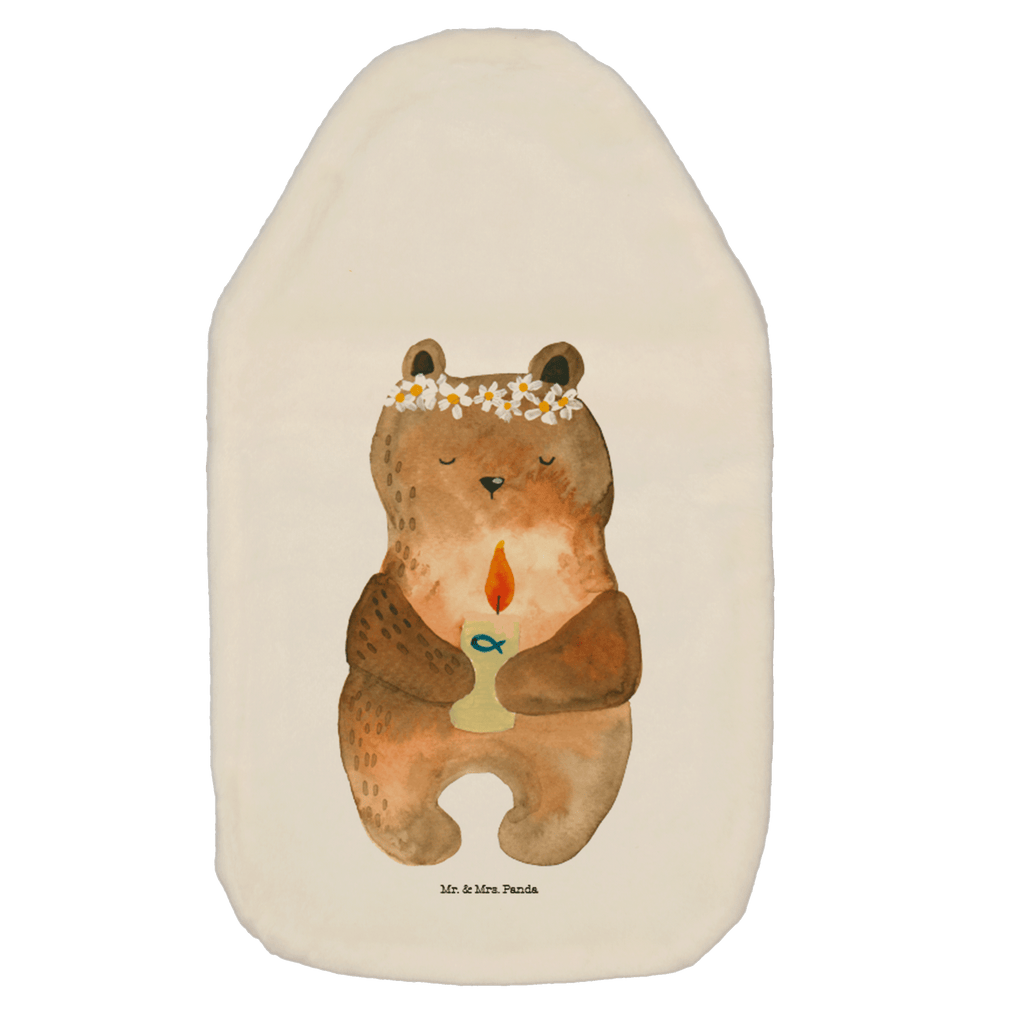Wärmflasche Kommunion-Bär Wärmekissen, Kinderwärmflasche, Körnerkissen, Wärmflaschenbezug, Wärmflasche mit Bezug, Bär, Teddy, Teddybär, Kommunion, Gottes Segen, Taufkerze, katholisch