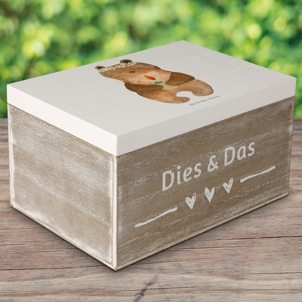 Holzkiste Kommunion-Bär Holzkiste, Kiste, Schatzkiste, Truhe, Schatulle, XXL, Erinnerungsbox, Erinnerungskiste, Dekokiste, Aufbewahrungsbox, Bär, Teddy, Teddybär, Kommunion, Gottes Segen, Taufkerze, katholisch