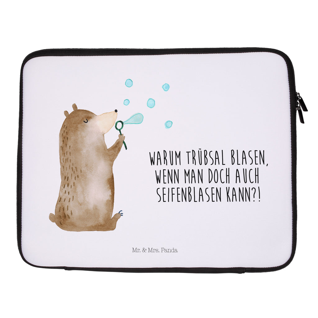 20 x 28 Notebook Tasche  Bär Seifenblasen Notebook Tasche, Laptop, Computertasche, Tasche, Bär, Teddy, Teddybär, Seifenblasen Bär Lustig Sein Glücklich Traurig Happy