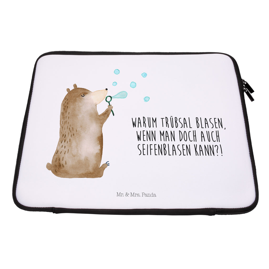 20 x 28 Notebook Tasche  Bär Seifenblasen Notebook Tasche, Laptop, Computertasche, Tasche, Bär, Teddy, Teddybär, Seifenblasen Bär Lustig Sein Glücklich Traurig Happy