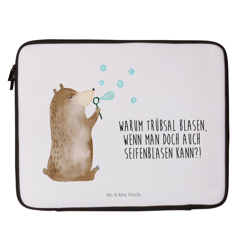 20 x 28 Notebook Tasche  Bär Seifenblasen Notebook Tasche, Laptop, Computertasche, Tasche, Bär, Teddy, Teddybär, Seifenblasen Bär Lustig Sein Glücklich Traurig Happy