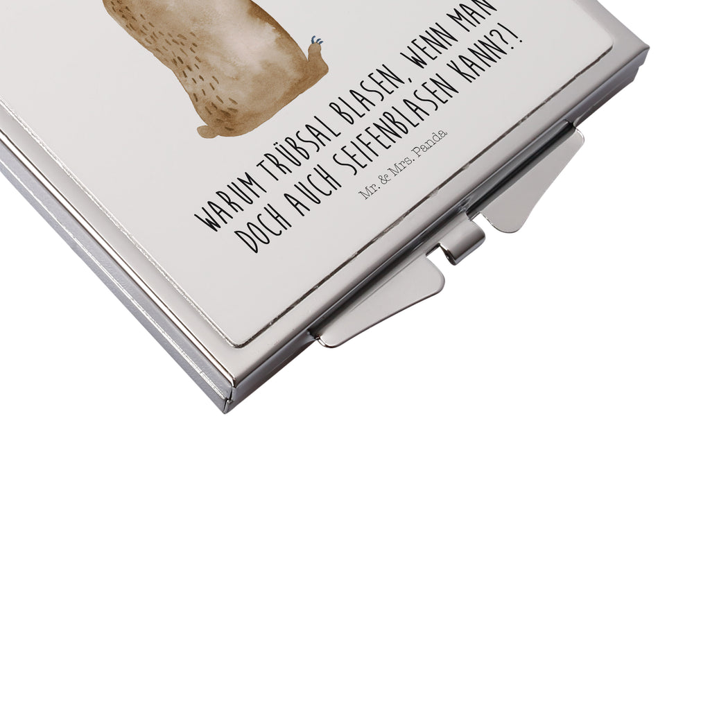 Handtaschenspiegel quadratisch Bär Seifenblasen Spiegel, Handtasche, Quadrat, silber, schminken, Schminkspiegel, Bär, Teddy, Teddybär, Seifenblasen Bär Lustig Sein Glücklich Traurig Happy