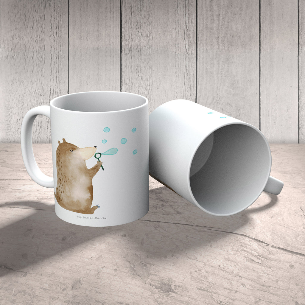 Kindertasse Bär Seifenblasen Kunststoff Tasse, Kindergarten, Tasse, Trinkbecher, Camping Becher, Kaffeetasse, Kunststoffbecher, Kindergartenbecher, Outdoorgeschirr, Kunststoffgeschirr, Reisebecher, Reisetasse, Kinderbecher, Bär, Teddy, Teddybär, Seifenblasen Bär Lustig Sein Glücklich Traurig Happy