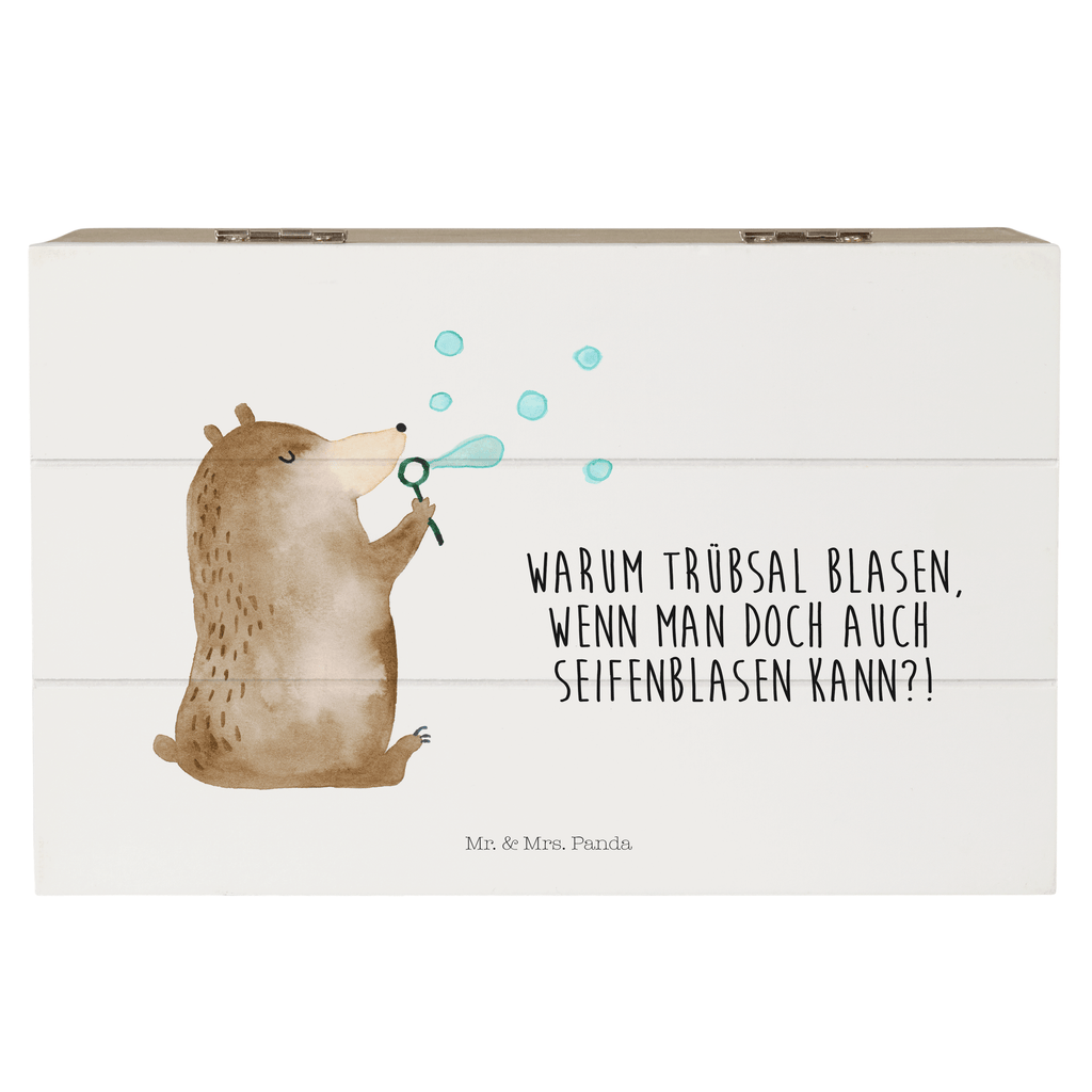 Holzkiste Bär Seifenblasen Holzkiste, Kiste, Schatzkiste, Truhe, Schatulle, XXL, Erinnerungsbox, Erinnerungskiste, Dekokiste, Aufbewahrungsbox, Bär, Teddy, Teddybär, Seifenblasen Bär Lustig Sein Glücklich Traurig Happy