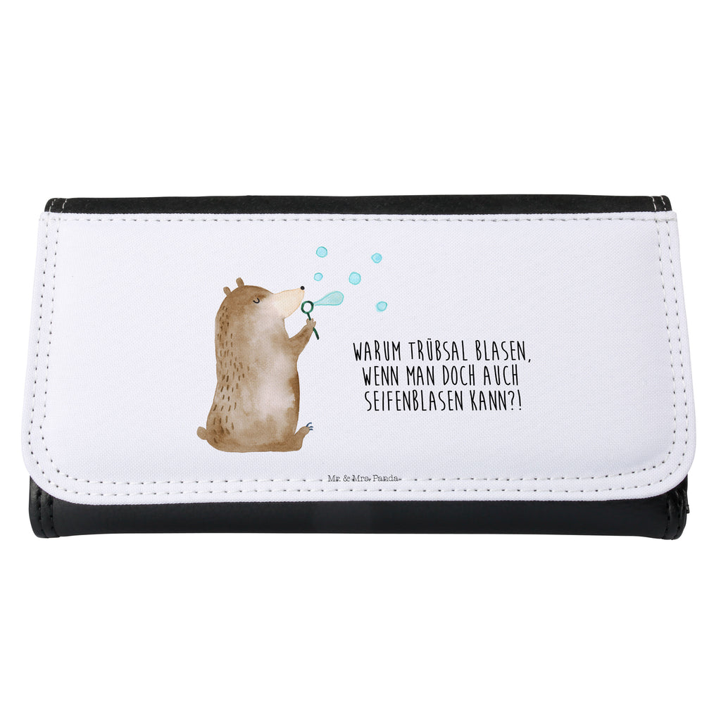 Damen Portemonnaie Bär Seifenblasen Portemonnaie, Portemonee, Geldbörse, Damen, Groß, XXL, Geldbeutel, Portemonnaies, Bär, Teddy, Teddybär, Seifenblasen Bär Lustig Sein Glücklich Traurig Happy