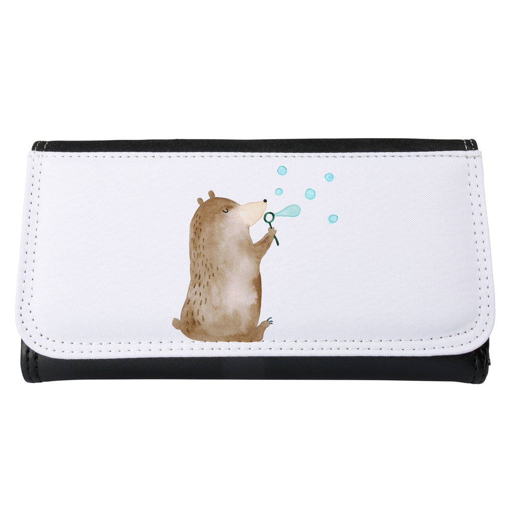 Damen Portemonnaie Bär Seifenblasen Portemonnaie, Portemonee, Geldbörse, Damen, Groß, XXL, Geldbeutel, Portemonnaies, Bär, Teddy, Teddybär, Seifenblasen Bär Lustig Sein Glücklich Traurig Happy