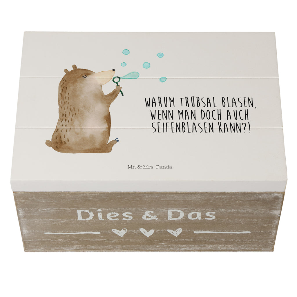 Holzkiste Bär Seifenblasen Holzkiste, Kiste, Schatzkiste, Truhe, Schatulle, XXL, Erinnerungsbox, Erinnerungskiste, Dekokiste, Aufbewahrungsbox, Bär, Teddy, Teddybär, Seifenblasen Bär Lustig Sein Glücklich Traurig Happy
