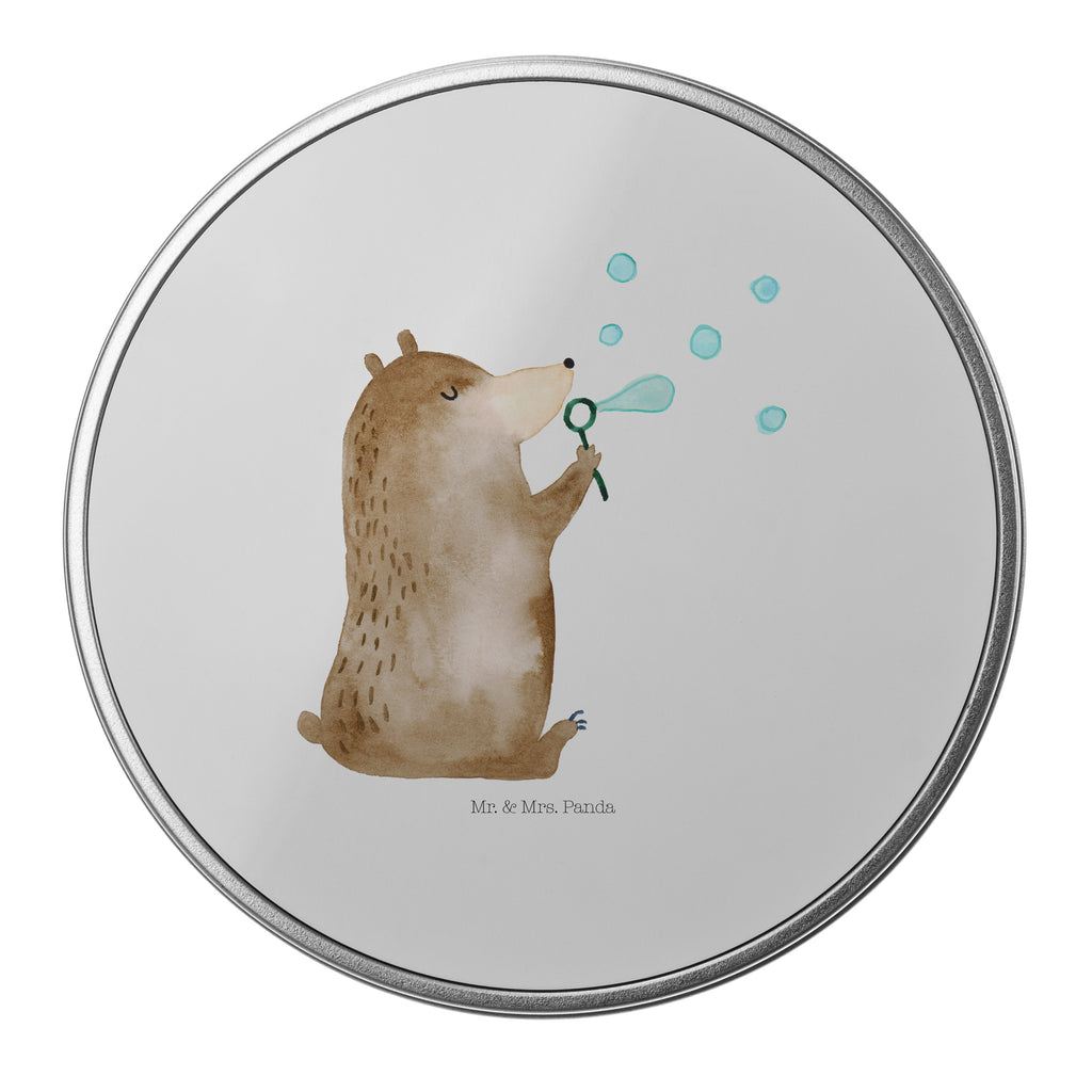 Blechdose rund Bär Seifenblasen Metalldose, Keksdose, Dose, Vorratsdose, Geschenkbox, Bär, Teddy, Teddybär, Seifenblasen Bär Lustig Sein Glücklich Traurig Happy