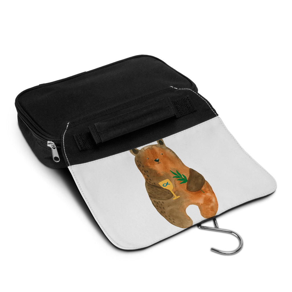 Kulturbeutel Konfirmation-Bär Kulturbeutel, Zum Aufhängen, Waschtasche, Kosmetiktasche, Damen, Herren, Aufbewahrungstasche, Schminktasche, Kosmetikbeutel, Organizer, Kulturtasche, Schminkutensil, Bär, Teddy, Teddybär, Konfirmation, Kirche, evangelisch, Gottesdienst