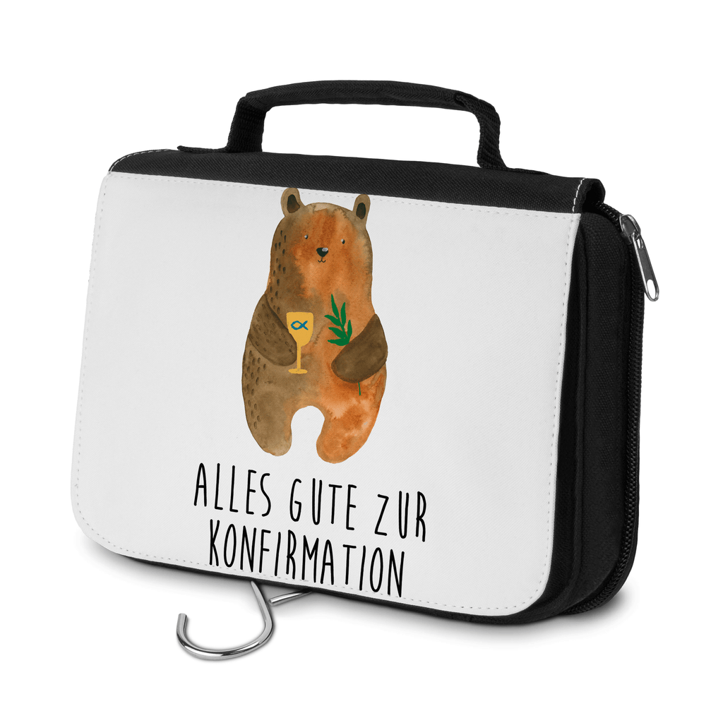 Kulturbeutel Konfirmation-Bär Kulturbeutel, Zum Aufhängen, Waschtasche, Kosmetiktasche, Damen, Herren, Aufbewahrungstasche, Schminktasche, Kosmetikbeutel, Organizer, Kulturtasche, Schminkutensil, Bär, Teddy, Teddybär, Konfirmation, Kirche, evangelisch, Gottesdienst