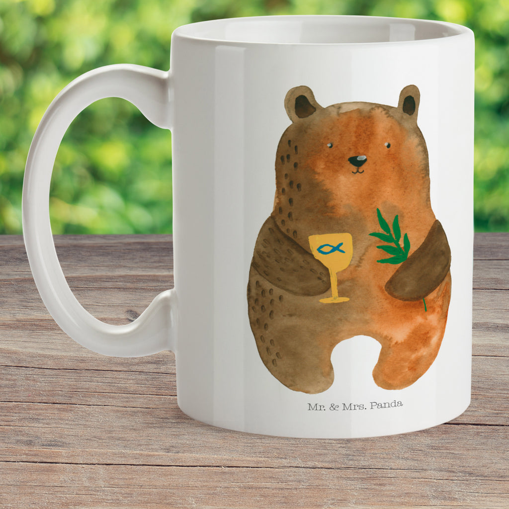Kindertasse Konfirmation-Bär Kunststoff Tasse, Kindergarten, Tasse, Trinkbecher, Camping Becher, Kaffeetasse, Kunststoffbecher, Kindergartenbecher, Outdoorgeschirr, Kunststoffgeschirr, Reisebecher, Reisetasse, Kinderbecher, Bär, Teddy, Teddybär, Konfirmation, Kirche, evangelisch, Gottesdienst