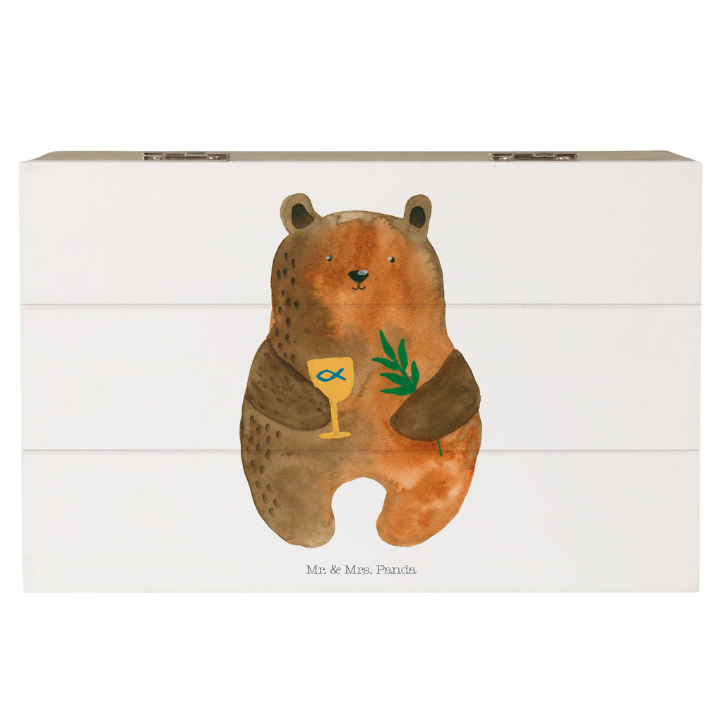Holzkiste Konfirmation-Bär Holzkiste, Kiste, Schatzkiste, Truhe, Schatulle, XXL, Erinnerungsbox, Erinnerungskiste, Dekokiste, Aufbewahrungsbox, Bär, Teddy, Teddybär, Konfirmation, Kirche, evangelisch, Gottesdienst