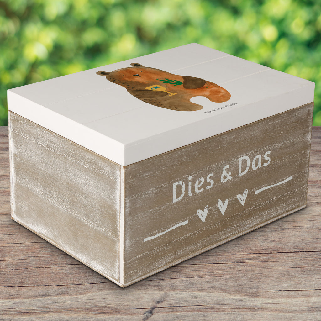 Holzkiste Konfirmation-Bär Holzkiste, Kiste, Schatzkiste, Truhe, Schatulle, XXL, Erinnerungsbox, Erinnerungskiste, Dekokiste, Aufbewahrungsbox, Bär, Teddy, Teddybär, Konfirmation, Kirche, evangelisch, Gottesdienst
