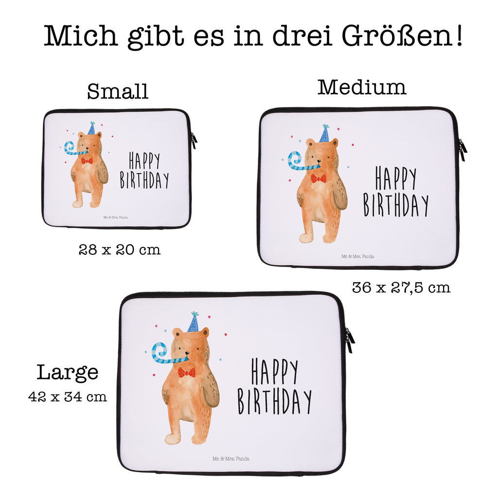 20 x 28 Notebook Tasche  Birthday Bär Notebook Tasche, Laptop, Computertasche, Tasche, Bär, Teddy, Teddybär, Happy Birthday, Alles Gute, Glückwunsch, Geburtstag