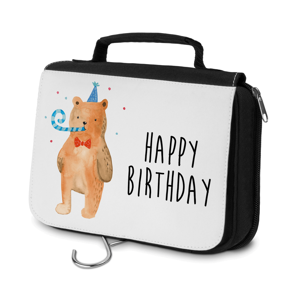 Kulturbeutel Birthday Bär Kulturbeutel, Zum Aufhängen, Waschtasche, Kosmetiktasche, Damen, Herren, Aufbewahrungstasche, Schminktasche, Kosmetikbeutel, Organizer, Kulturtasche, Schminkutensil, Bär, Teddy, Teddybär, Happy Birthday, Alles Gute, Glückwunsch, Geburtstag